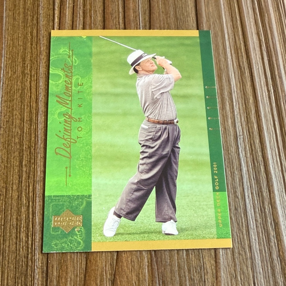 2001 Tom Kite Upper Deck trading card 
#141 “Defining Moments” card